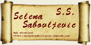 Selena Sabovljević vizit kartica